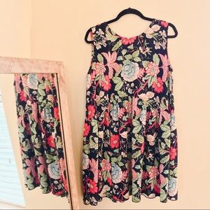 UMGEE FLORAL BOHO BOUNCY TUNIC DRESS SZ L